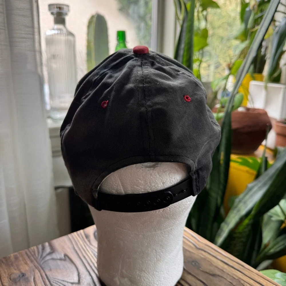 Vintage Garth Brooks Snapback Hat Charcoal Red Embroidered Country Music Cap 90s